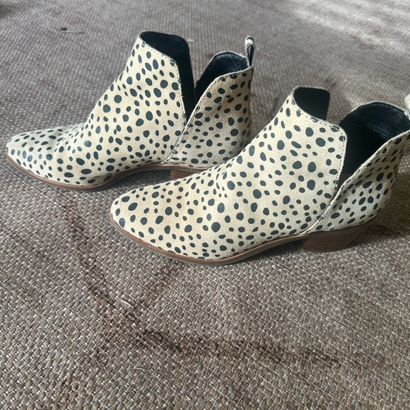 Dolce Vita Leopard Leather Ankle Boots Kaidie Sz 6M - Picture 7 of 8